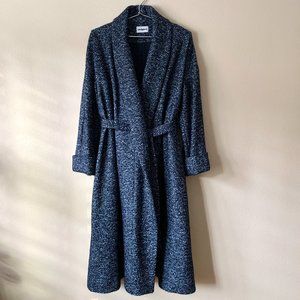 cacharel navy wrap coat sz 42 (style fits s m l)